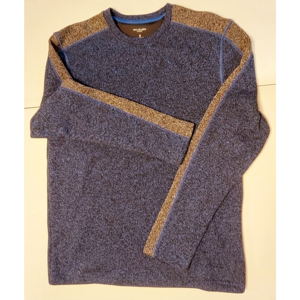 Van Heusen Flex Long Sleeve Crew Neck Casual Sweater Men Size Small